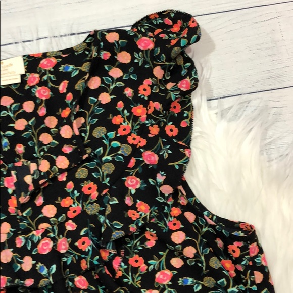 Kate Spade Floral Ruffle Babydoll Blouse - Picture 7 of 8